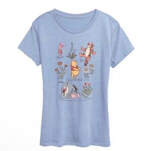 Disney Light Blue Winnie the Pooh Women’s Medium T-Shirt
